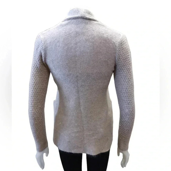 Kenar Angora Rabbit Hair Blend Oatmeal Ooen Cardigan Size Small - Picture 2 of 7